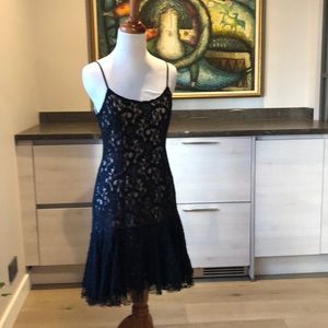 Black lace cocktail dress